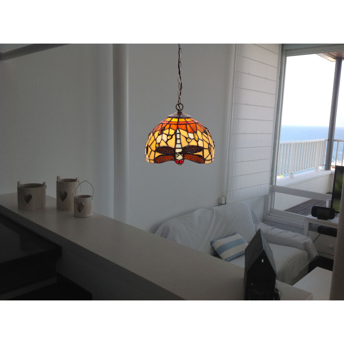 Deckenlampe Viro Belle Amber Bernstein Eisen 60 W 20 x 125 x 20 cm