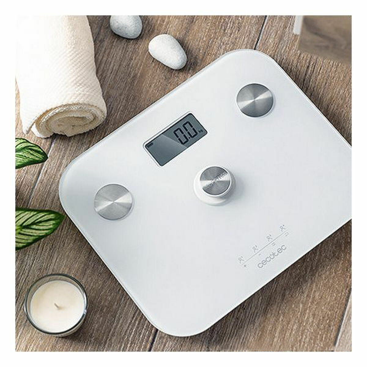 Digitale Personenwaage Cecotec ECOPOWER 10100 FULL HEALTHY LCD 180 kg Weiß Glas