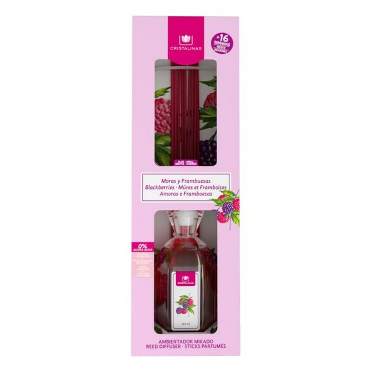 Lufterfrischer Mikado Cristalinas Mikado Brombeere Himbeere 180 ml