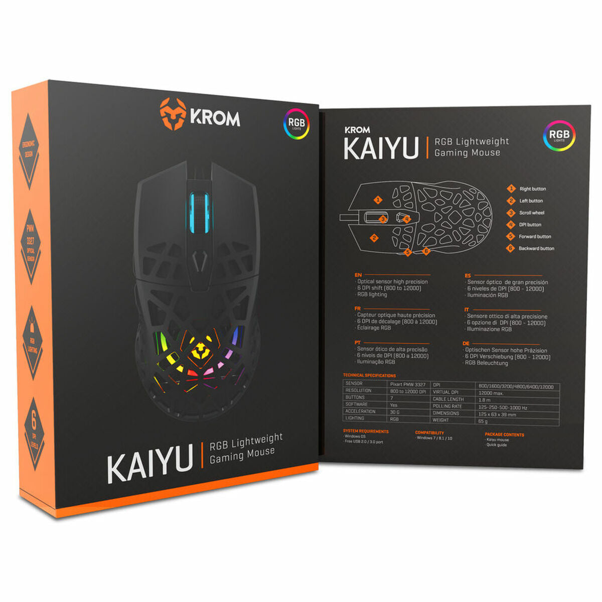 Gaming Maus Krom Kaiyu RGB