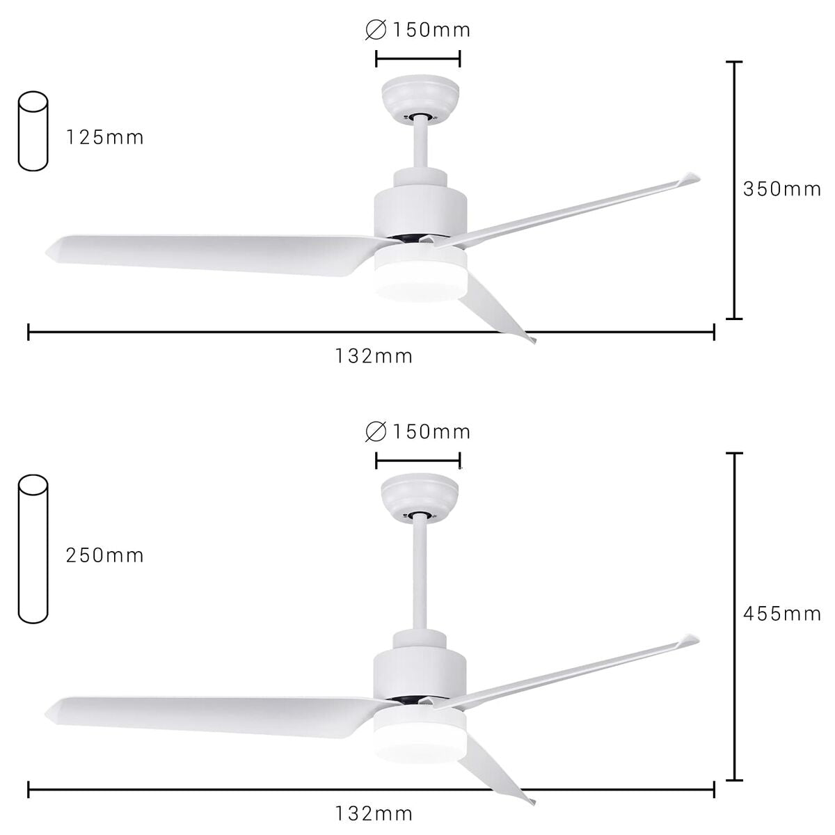 Deckenventilator mit Lampe SPC Internet 6499B MAX2 43 W Weiß