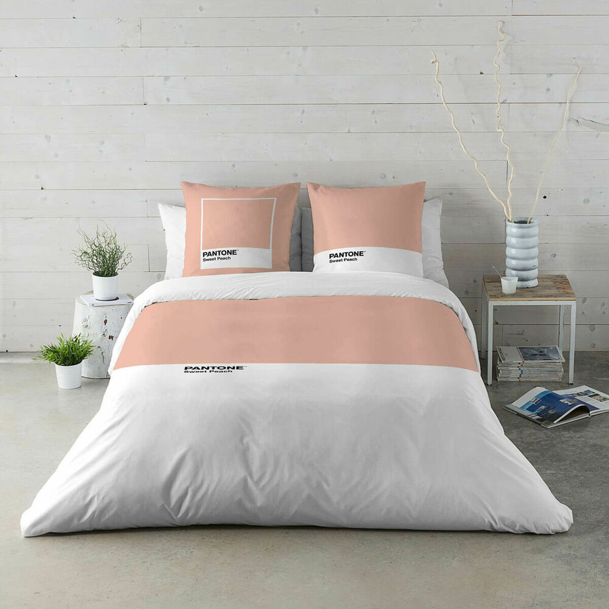 Bettdeckenbezug Pantone Sweet Peach Doppelmatratze (240 x 220 cm)