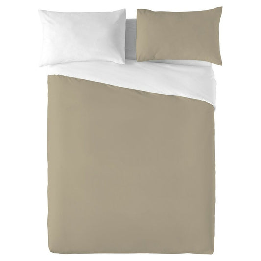 Bettdeckenbezug Naturals FUNDA NORDICA BICOLOR REVERSIBLE Reversibel Beige Weiß King size (260 x 220 cm)