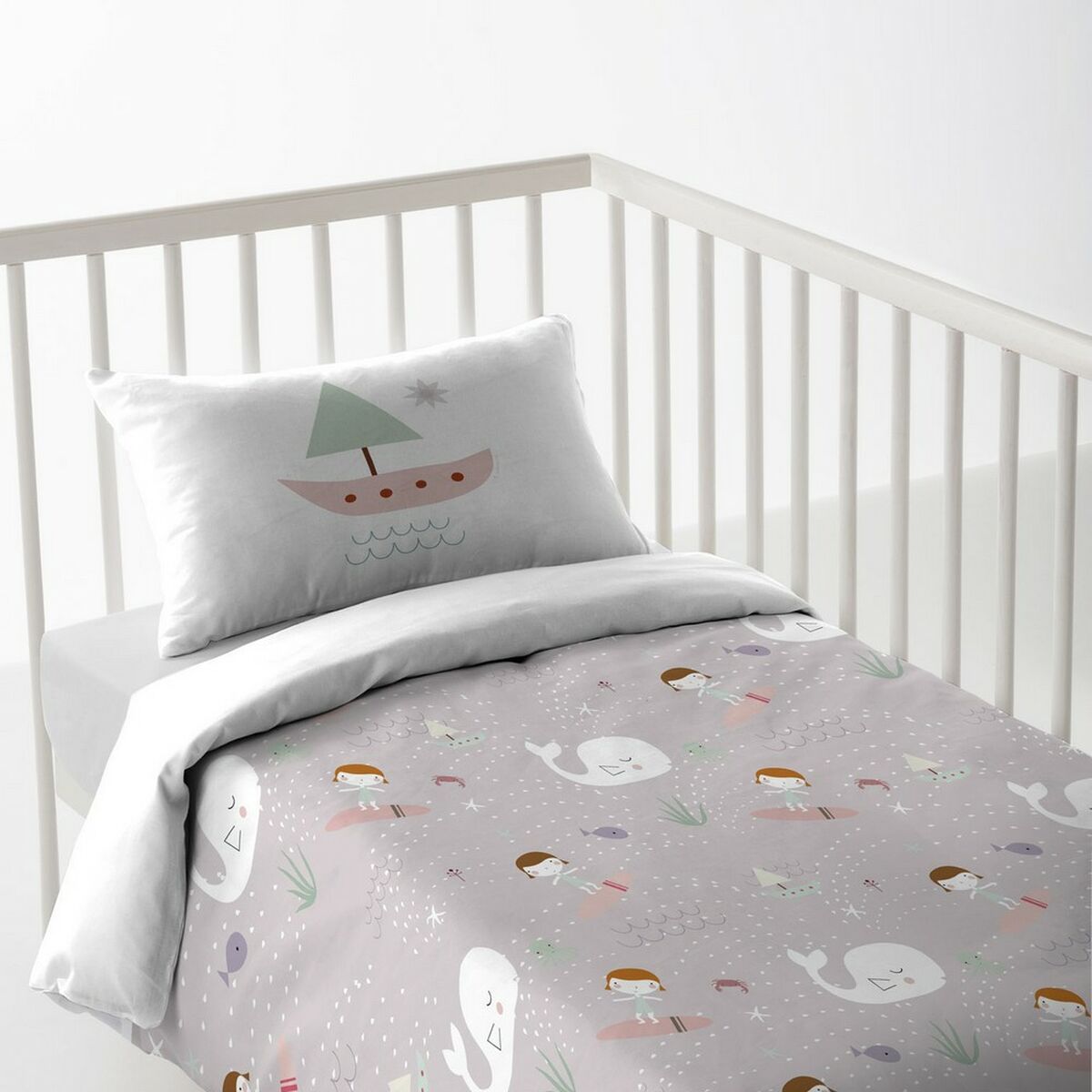 Bettdeckenbezug Haciendo el Indio Magic Dragon Reversibel 60 cm Babybett (100 x 120 + 20 cm)