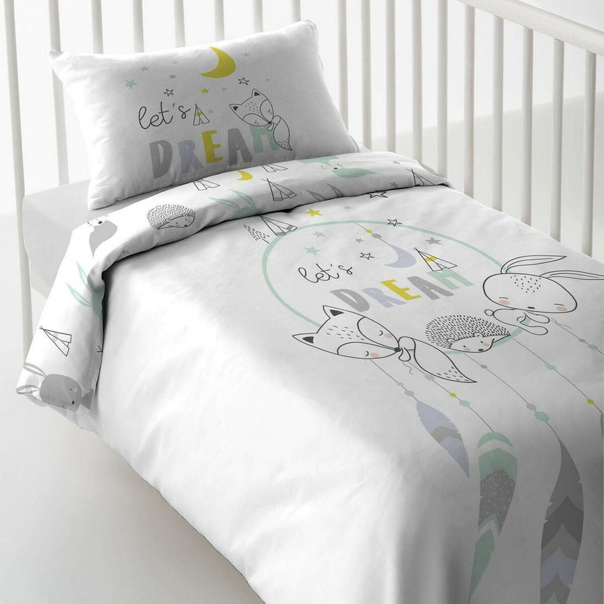 Bettbezug für Babybett Cool Kids Let'S Dream Reversibel 100 x 120 + 20 cm