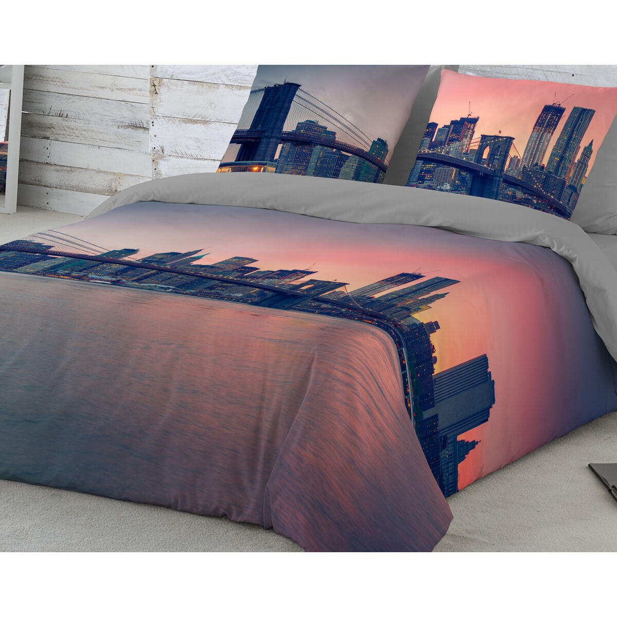 Bettdeckenbezug Naturals BROOKLIN BRIDGE King size 3 Stücke 260 x 220 cm