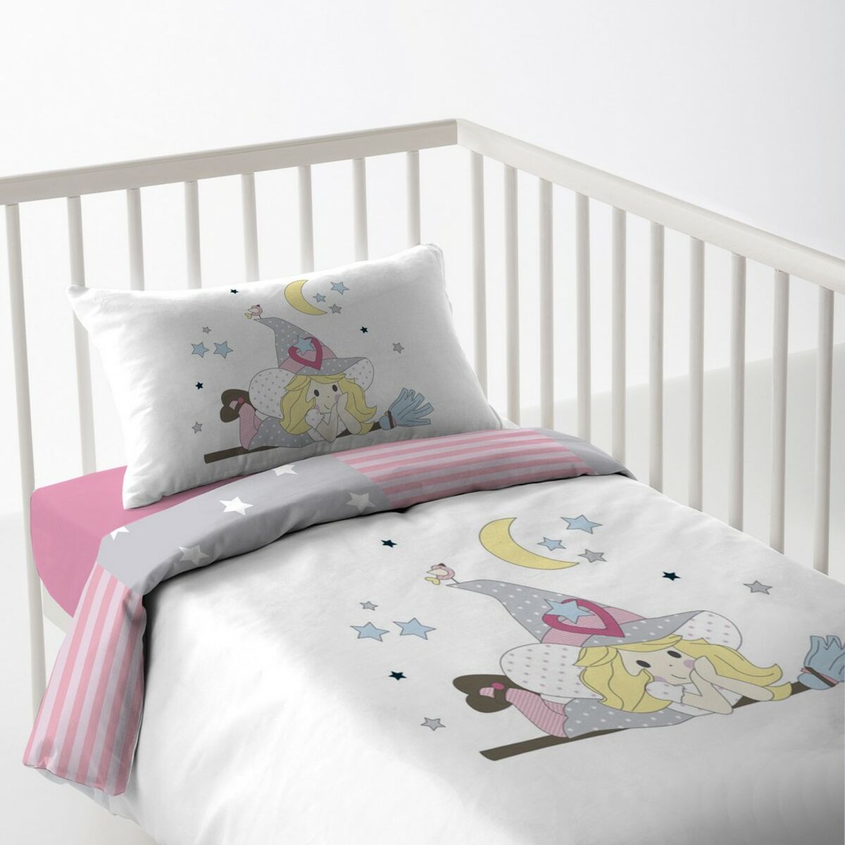 Bettbezug für Babybett Cool Kids Witch 100 x 120 + 20 cm