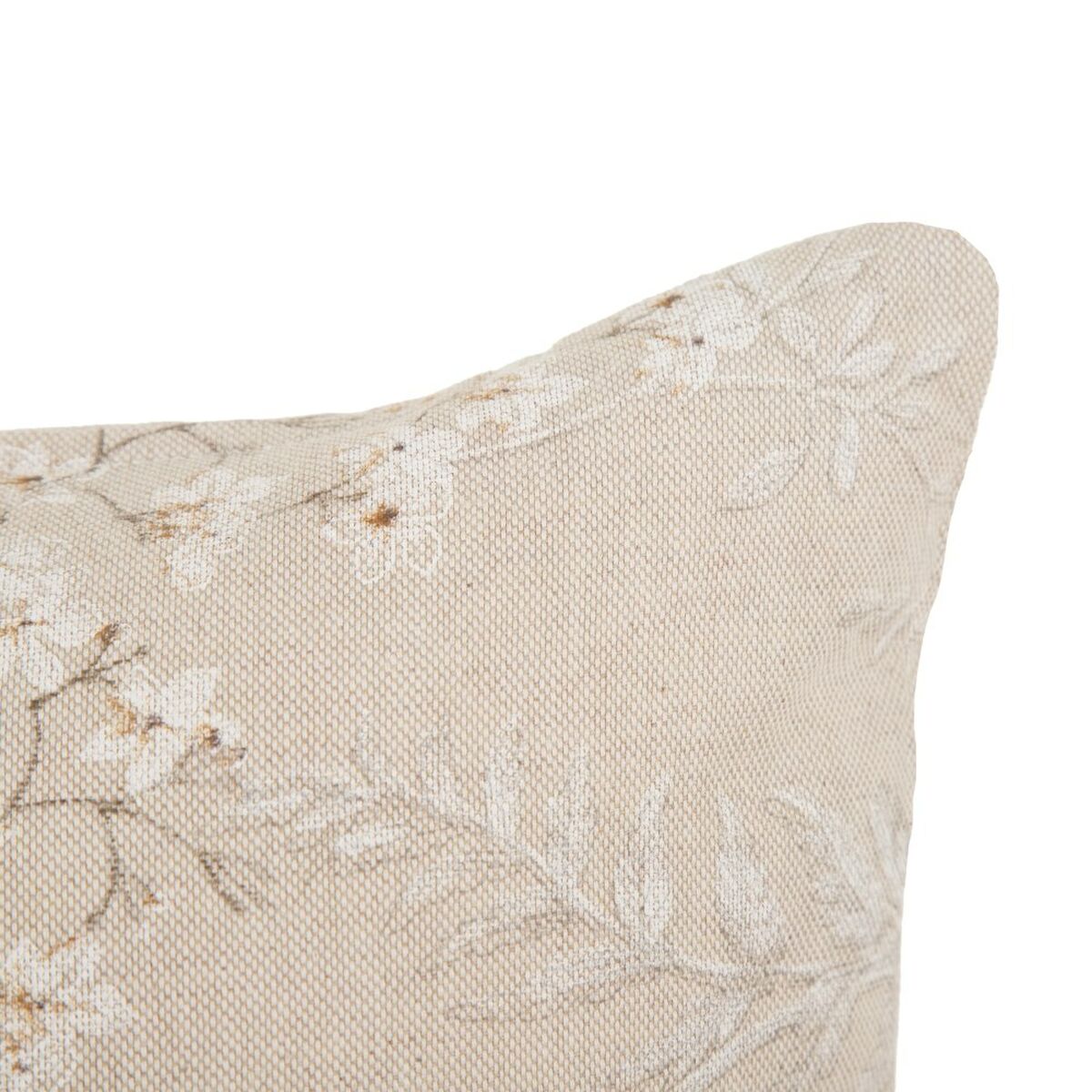 Kissen Polyester Baumwolle Beige Blomster 60 x 40 cm