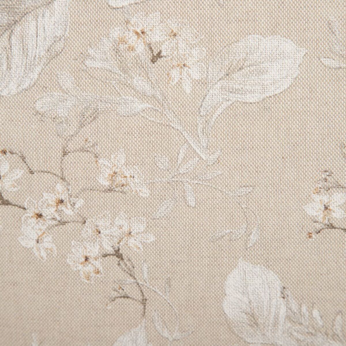 Kissen Polyester Baumwolle Beige Blomster 60 x 40 cm