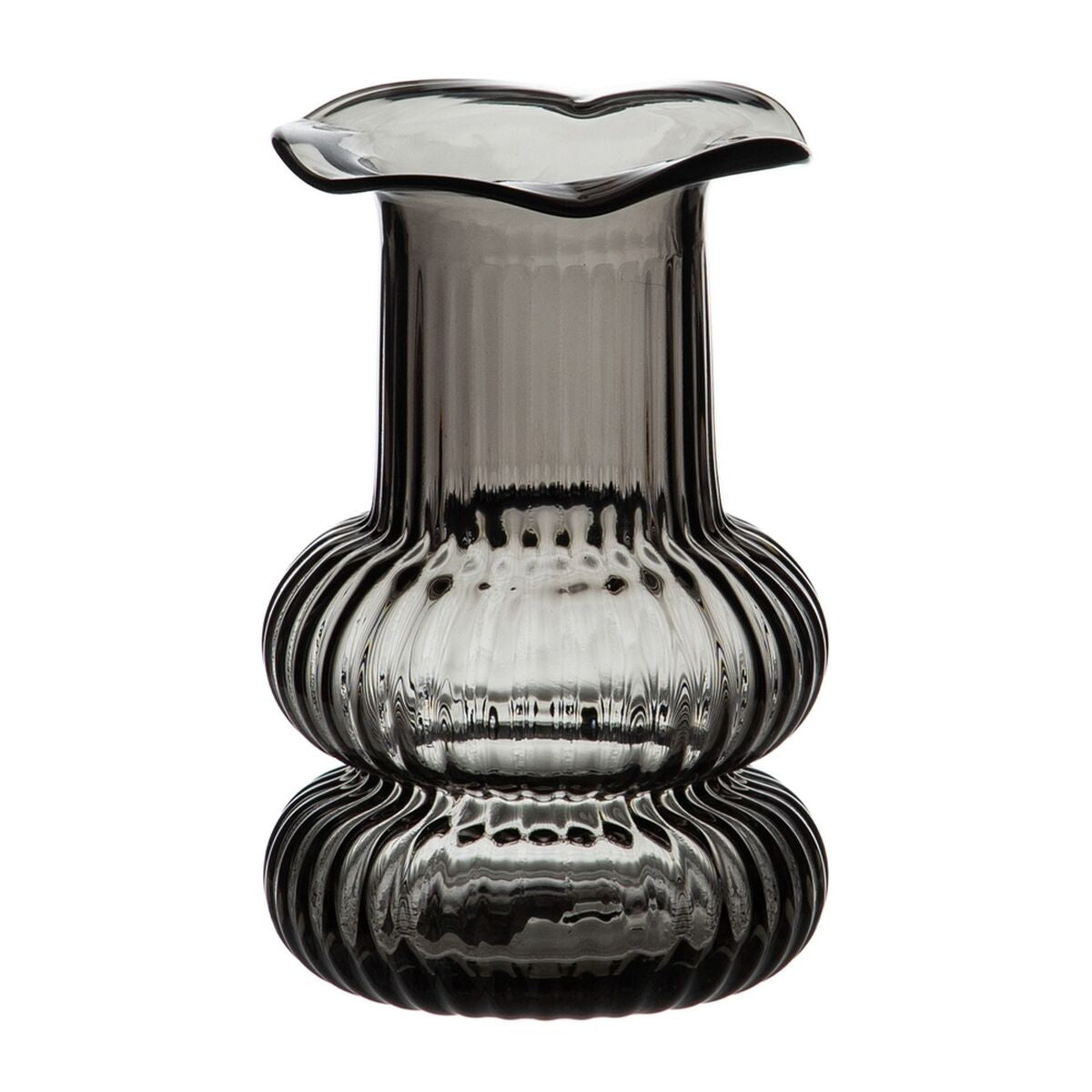 Vase Grau Glas 11,8 x 11,8 x 19 cm