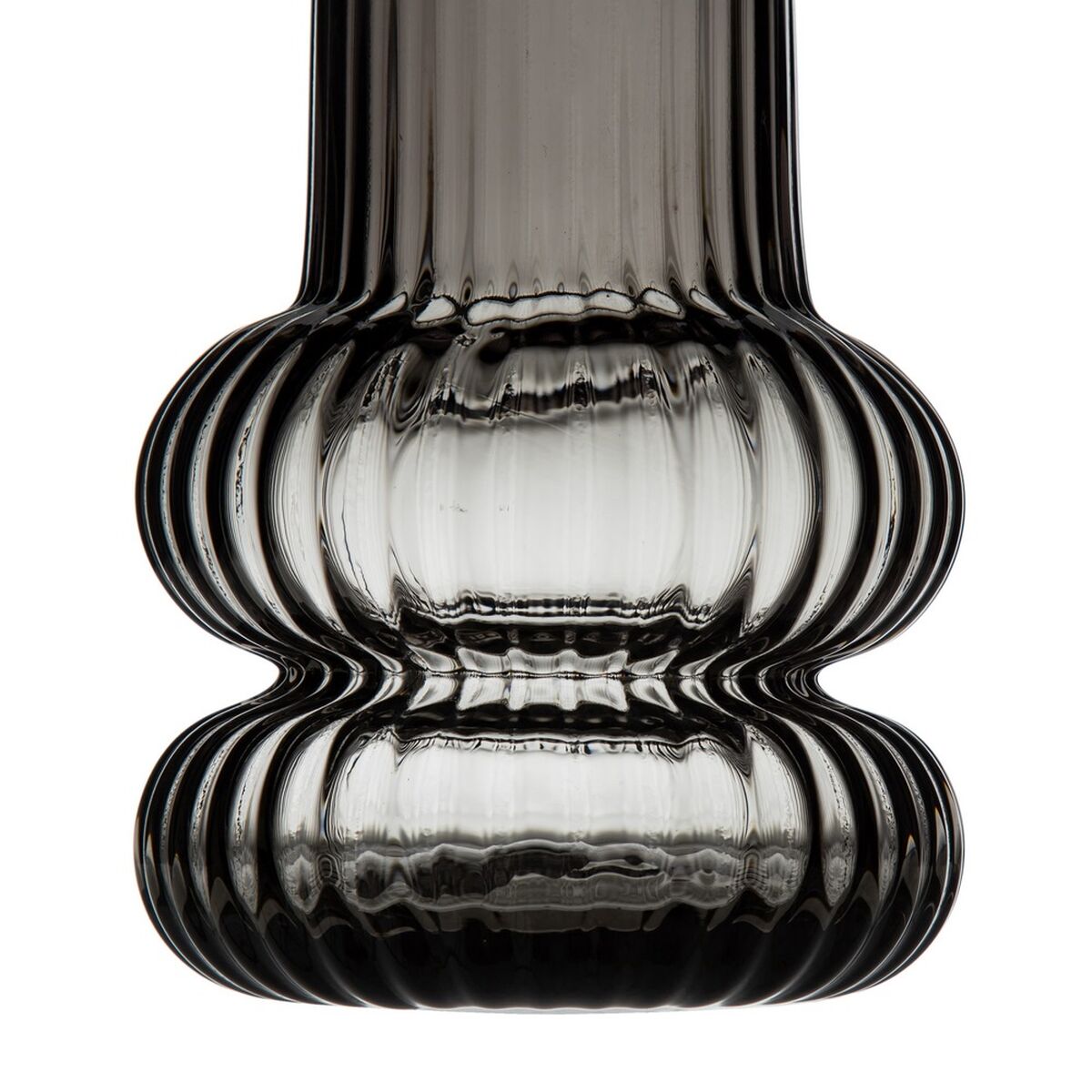 Vase Grau Glas 11,8 x 11,8 x 19 cm