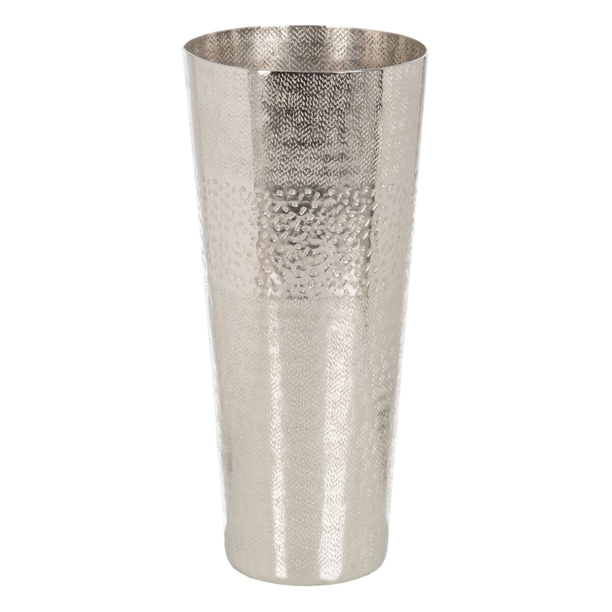 Vase 19 x 19 x 43 cm Metall Silber