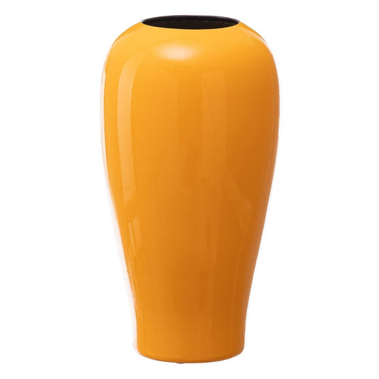 Vase 21,5 x 21,5 x 41 cm aus Keramik Gelb