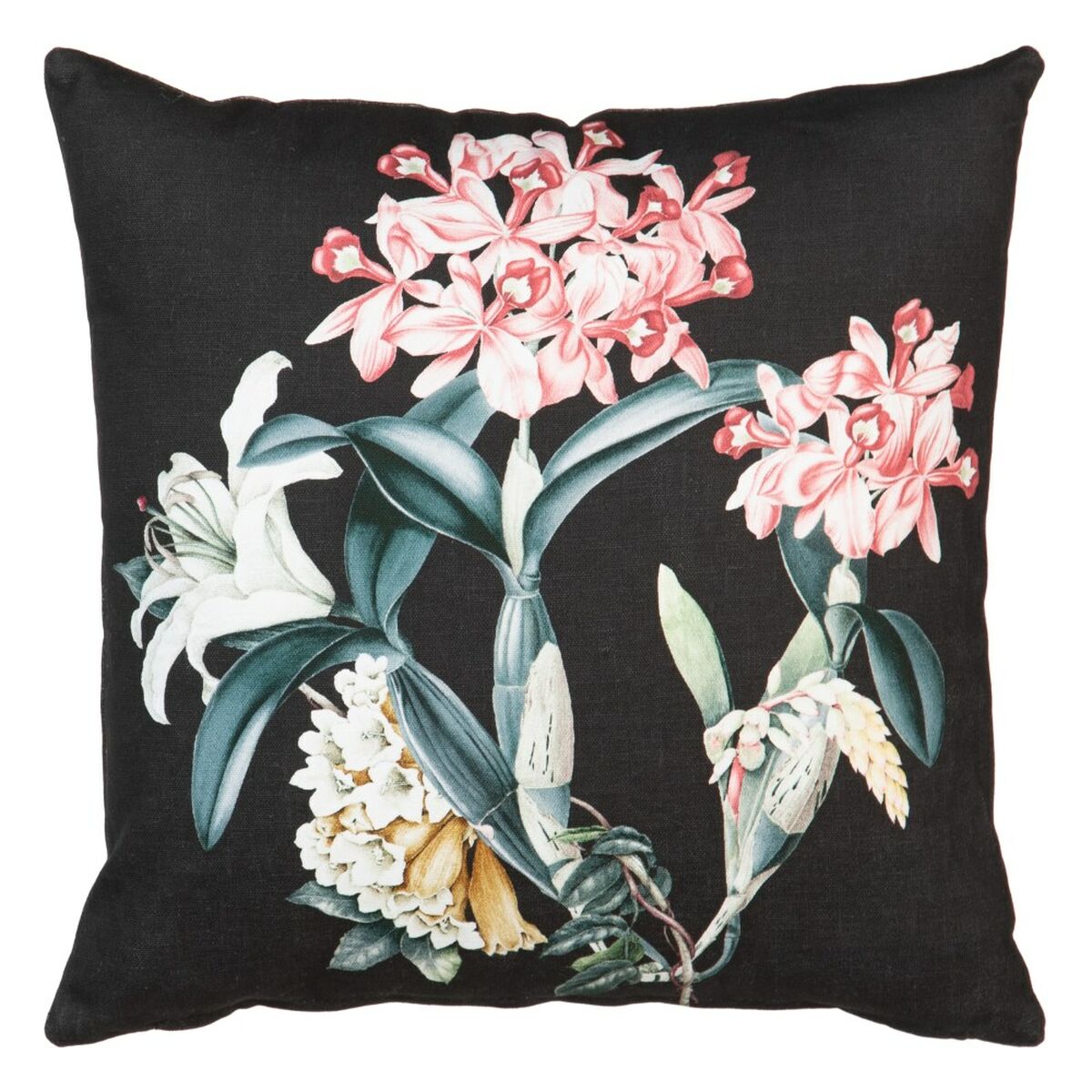 Kissen türkis 45 x 45 cm 100 % Baumwolle Orchidee