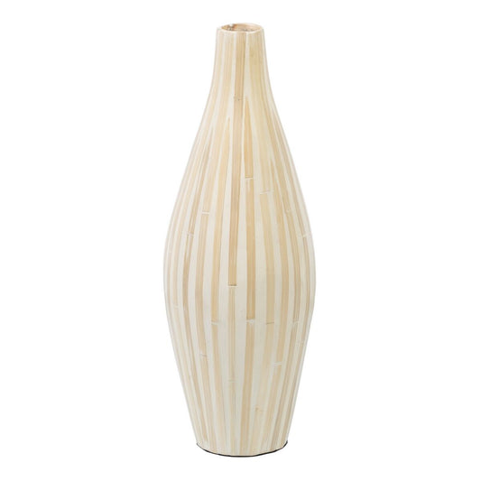 Vase 18 x 18 x 52 cm Beige Bambus