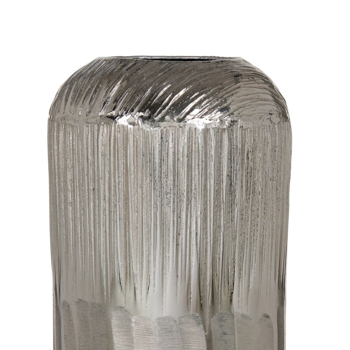 Vase Silber Aluminium 15 x 15 x 38 cm