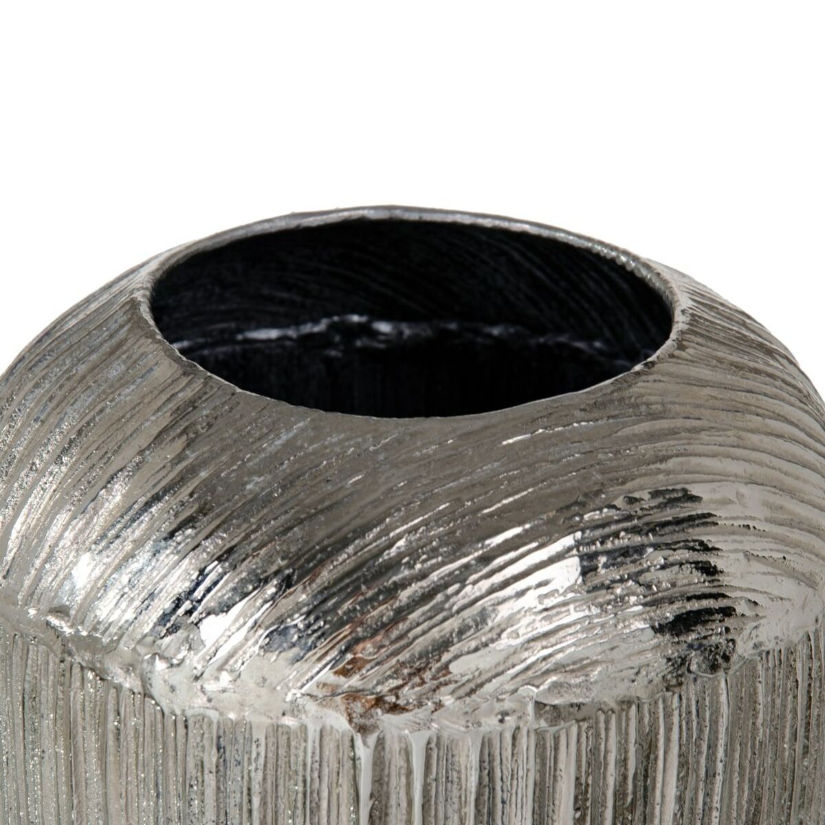 Vase Silber Aluminium 15 x 15 x 38 cm