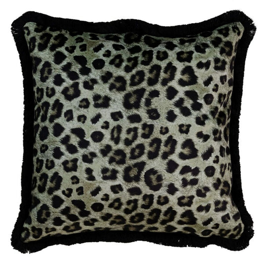 Kissen grün Leopard 45 x 45 cm