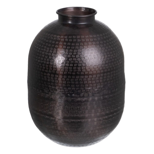 Vase 26,5 x 26,5 x 36 cm Schwarz Aluminium