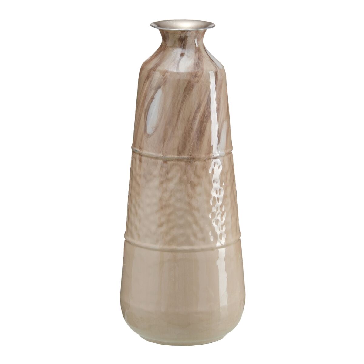 Vase Beige Eisen 28 x 28 x 68 cm