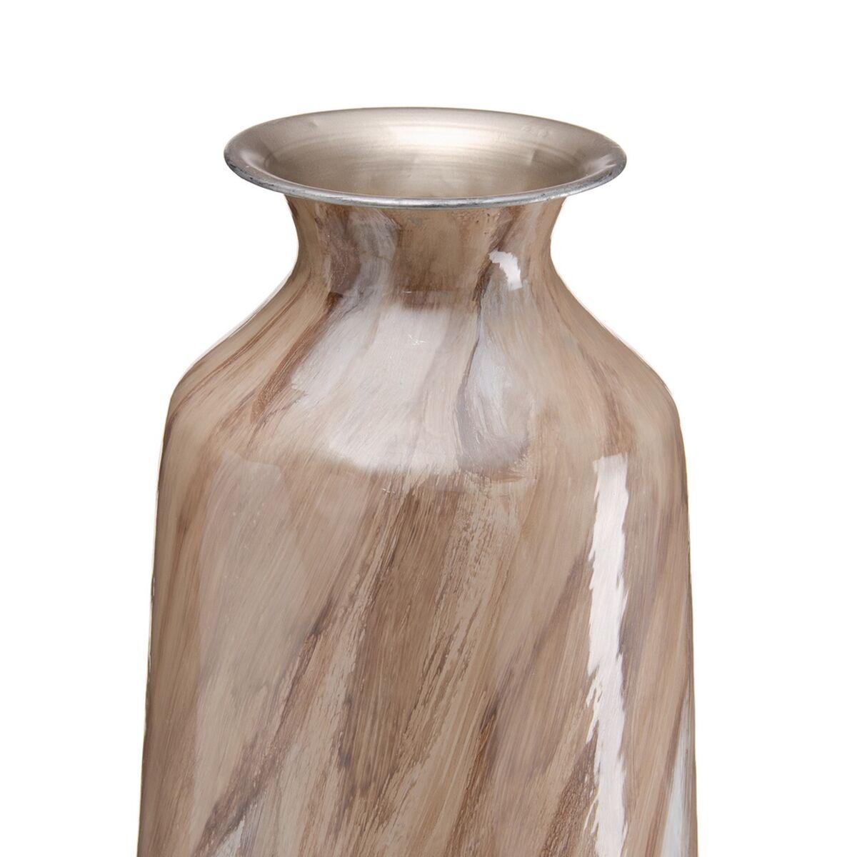 Vase Beige Eisen 28 x 28 x 84 cm