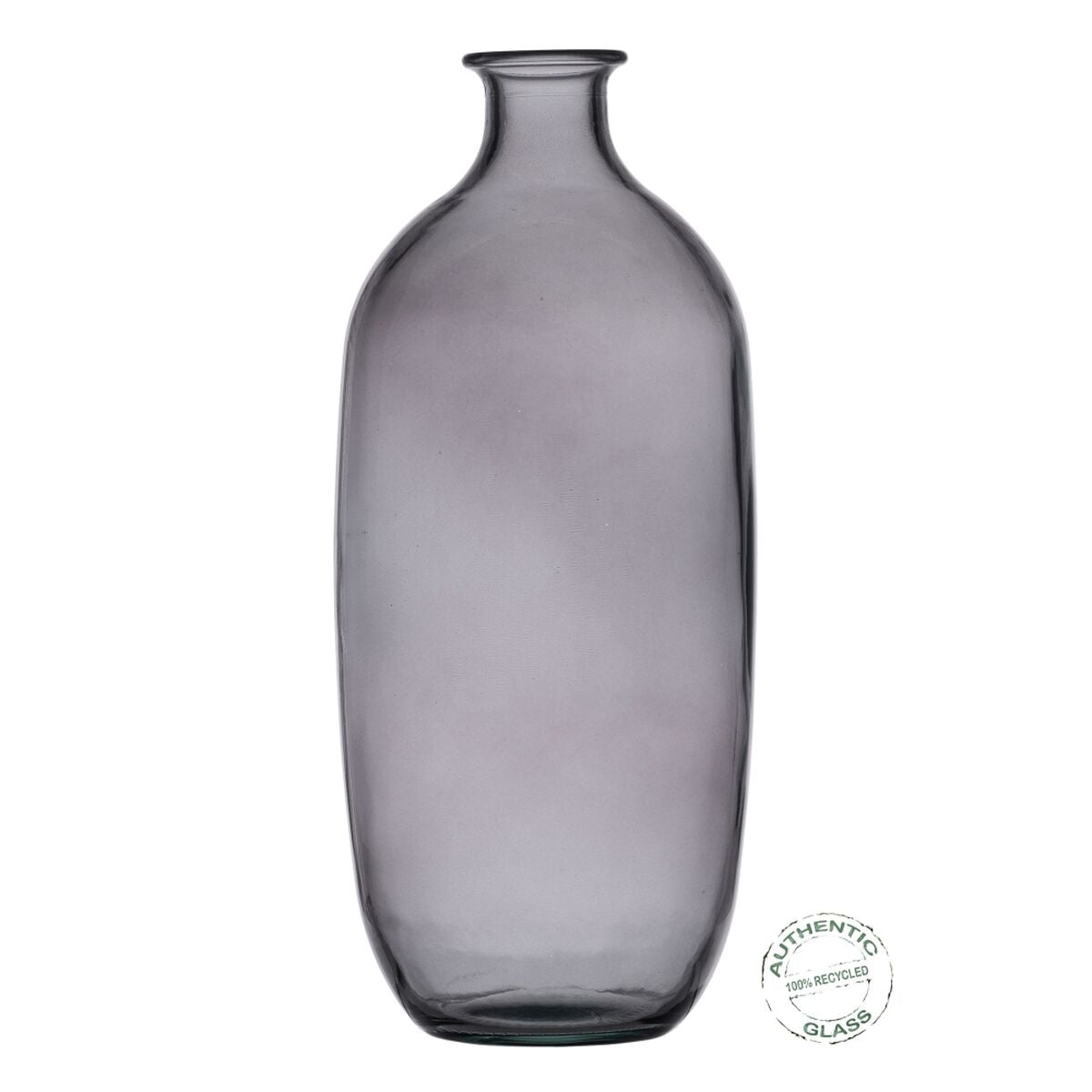 Vase Grau Recyceltes Glas 13 x 13 x 31 cm