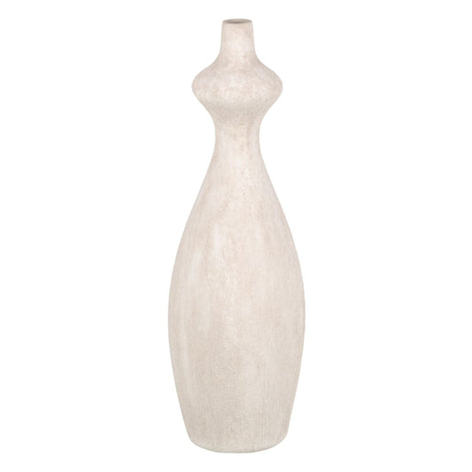 Vase Creme aus Keramik Moderne 13 x 13 x 60 cm