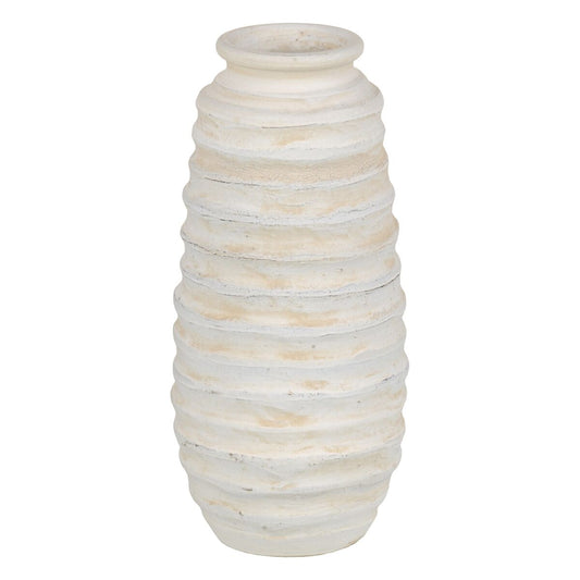 Vase Creme aus Keramik 16 x 16 x 40 cm