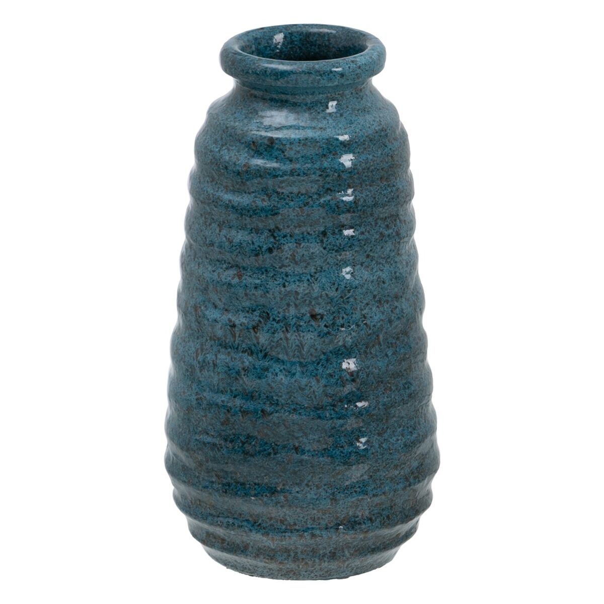 Vase Blau aus Keramik 15 x 15 x 30 cm