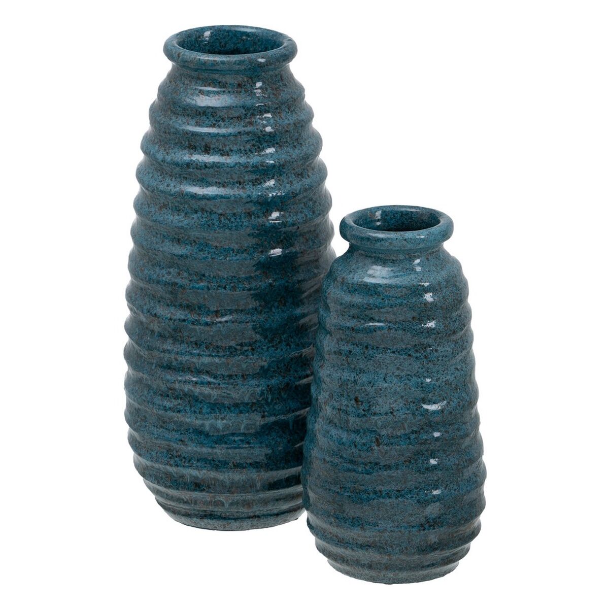 Vase Blau aus Keramik 15 x 15 x 30 cm