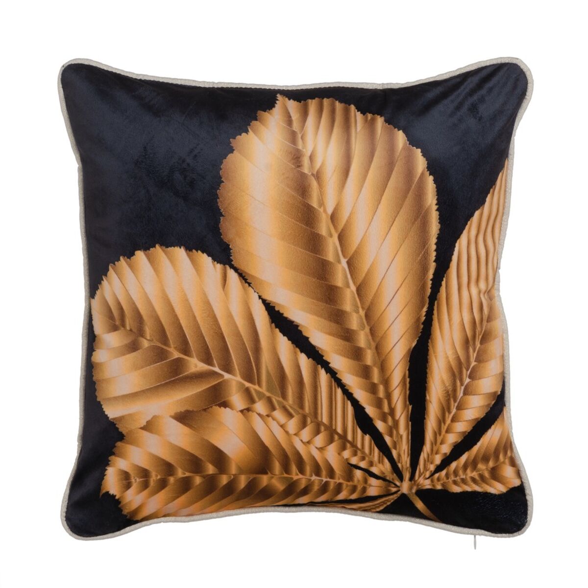 Kissen Schwarz Gold Polyester 45 x 45 cm