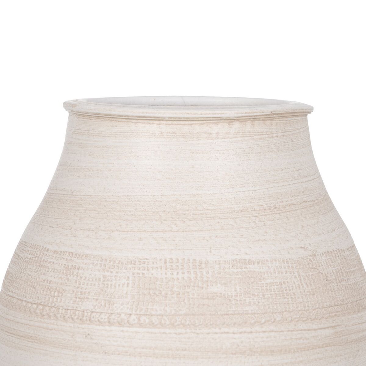 Vase Creme aus Keramik 22 x 22 x 40 cm