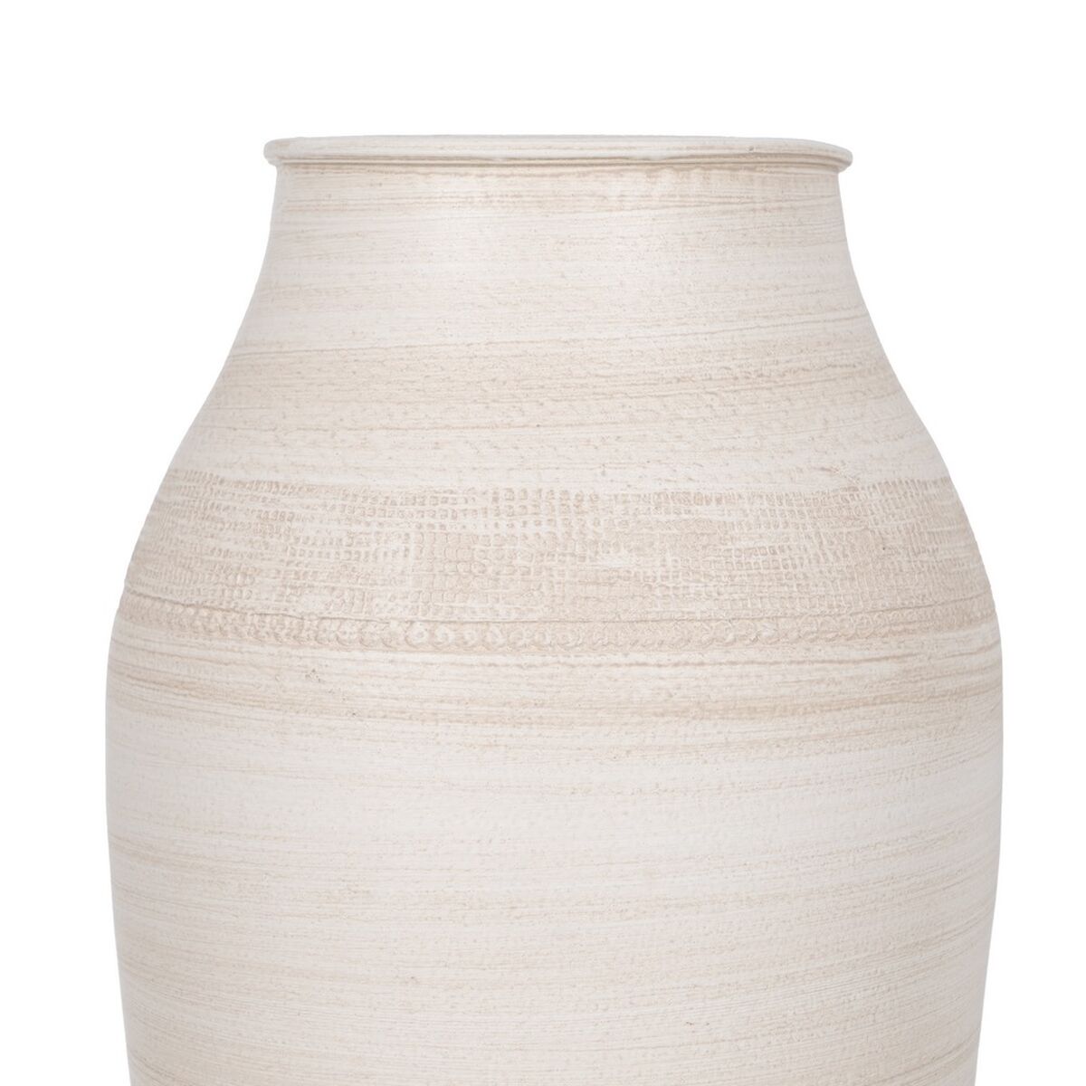 Vase Creme aus Keramik 22 x 22 x 40 cm