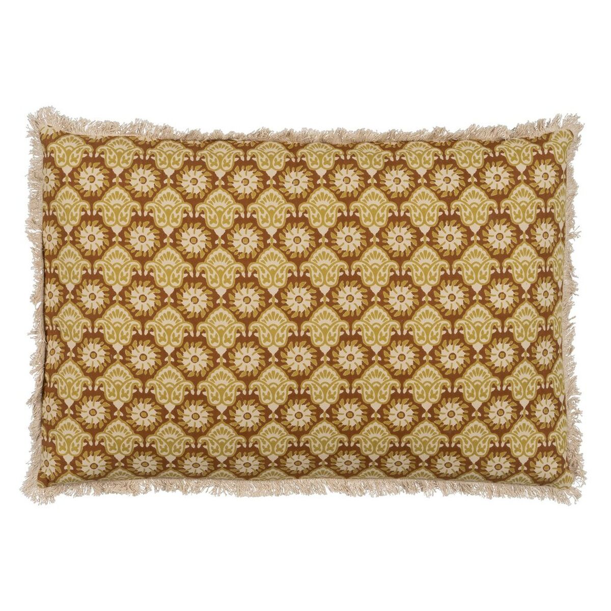 Kissen Baumwolle Braun Beige 60 x 40 cm