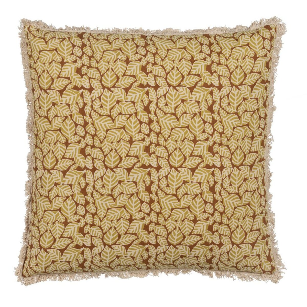 Kissen Baumwolle Braun Beige 50 x 50 cm