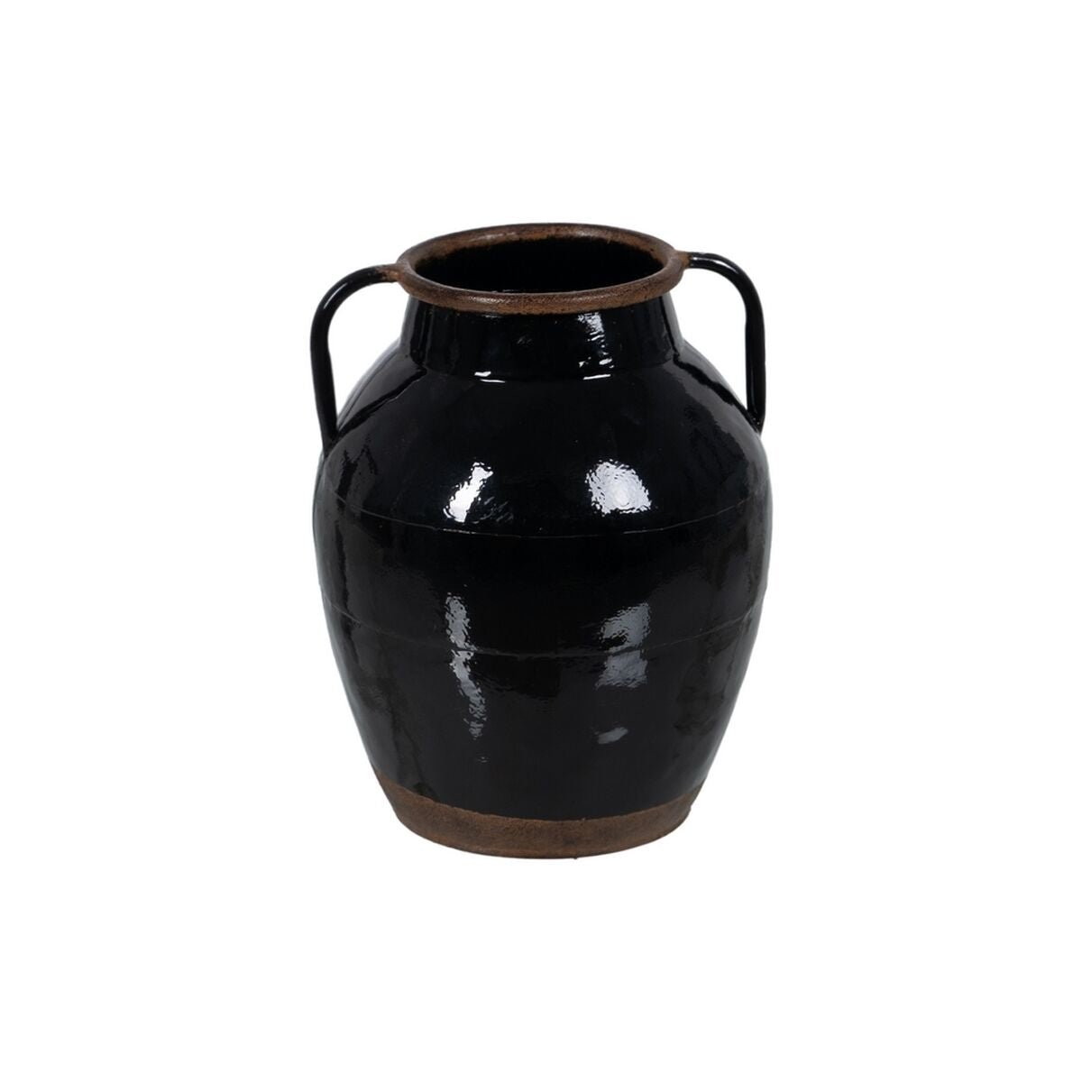 Vase Schwarz Eisen 18,5 x 18,5 x 22 cm