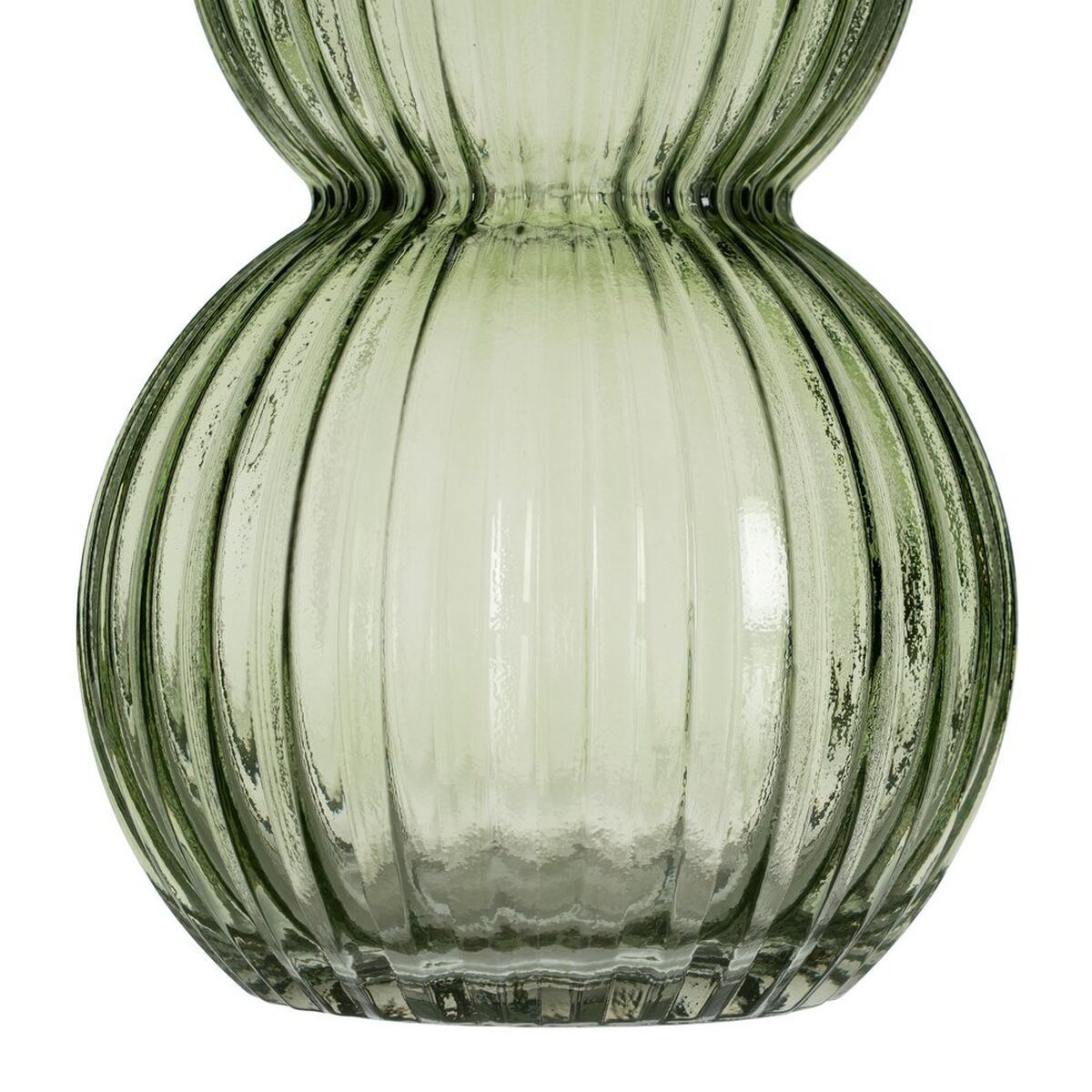 Vase grün Kristall 14,5 x 14,5 x 32 cm