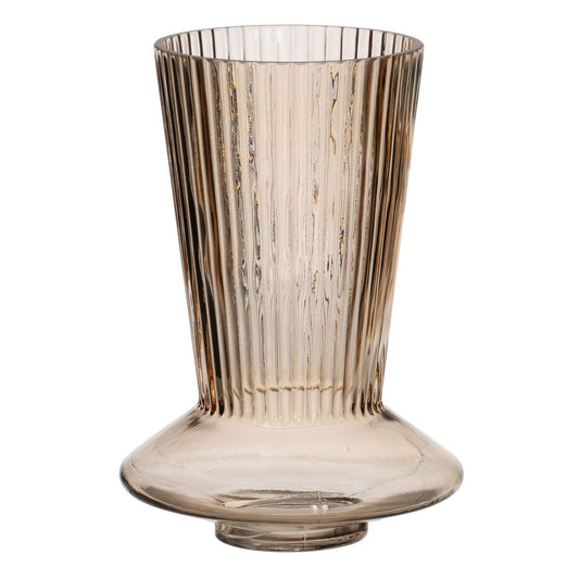 Vase Braun Kristall 15 x 15 x 24,5 cm