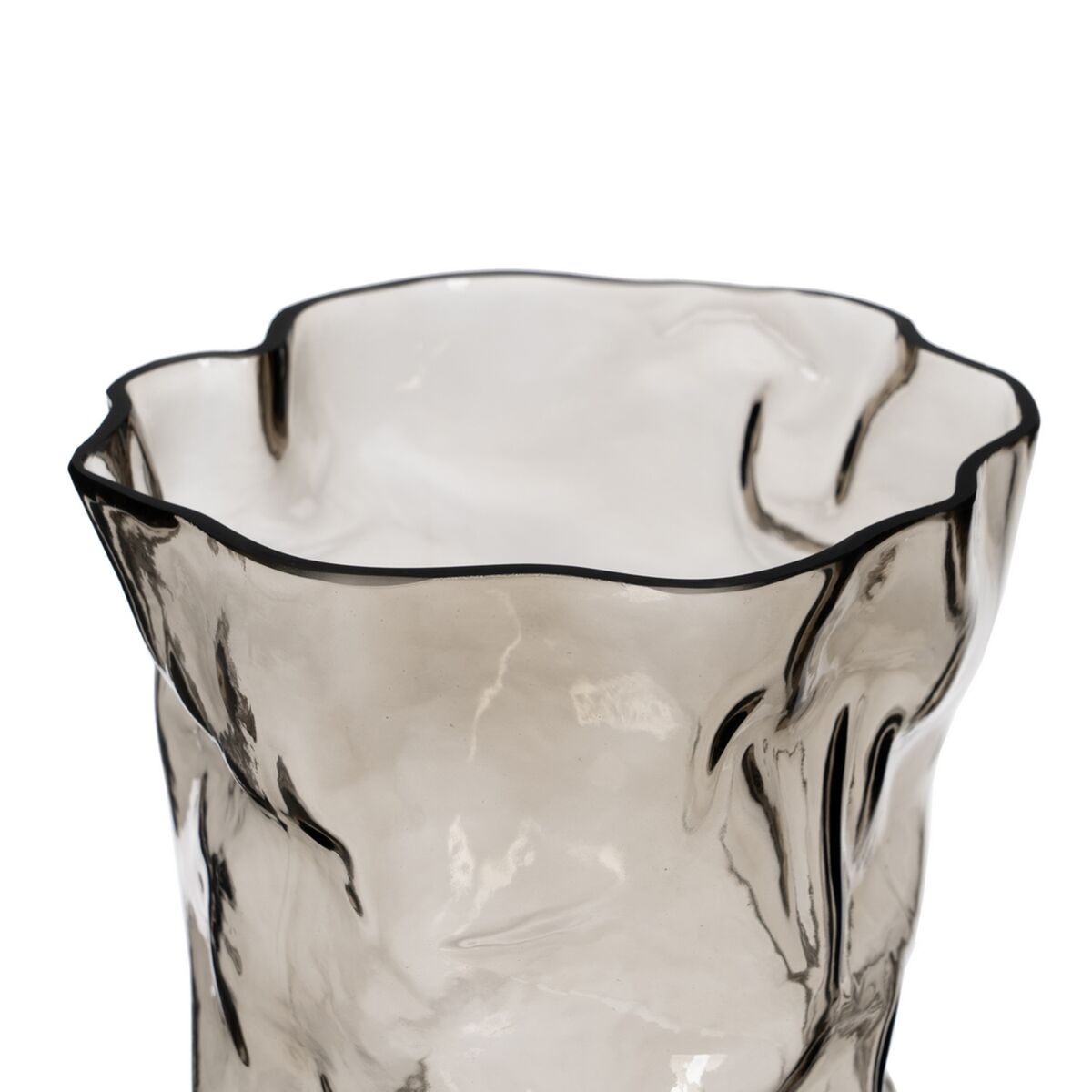 Vase Grau Kristall 19 x 17 x 38,5 cm