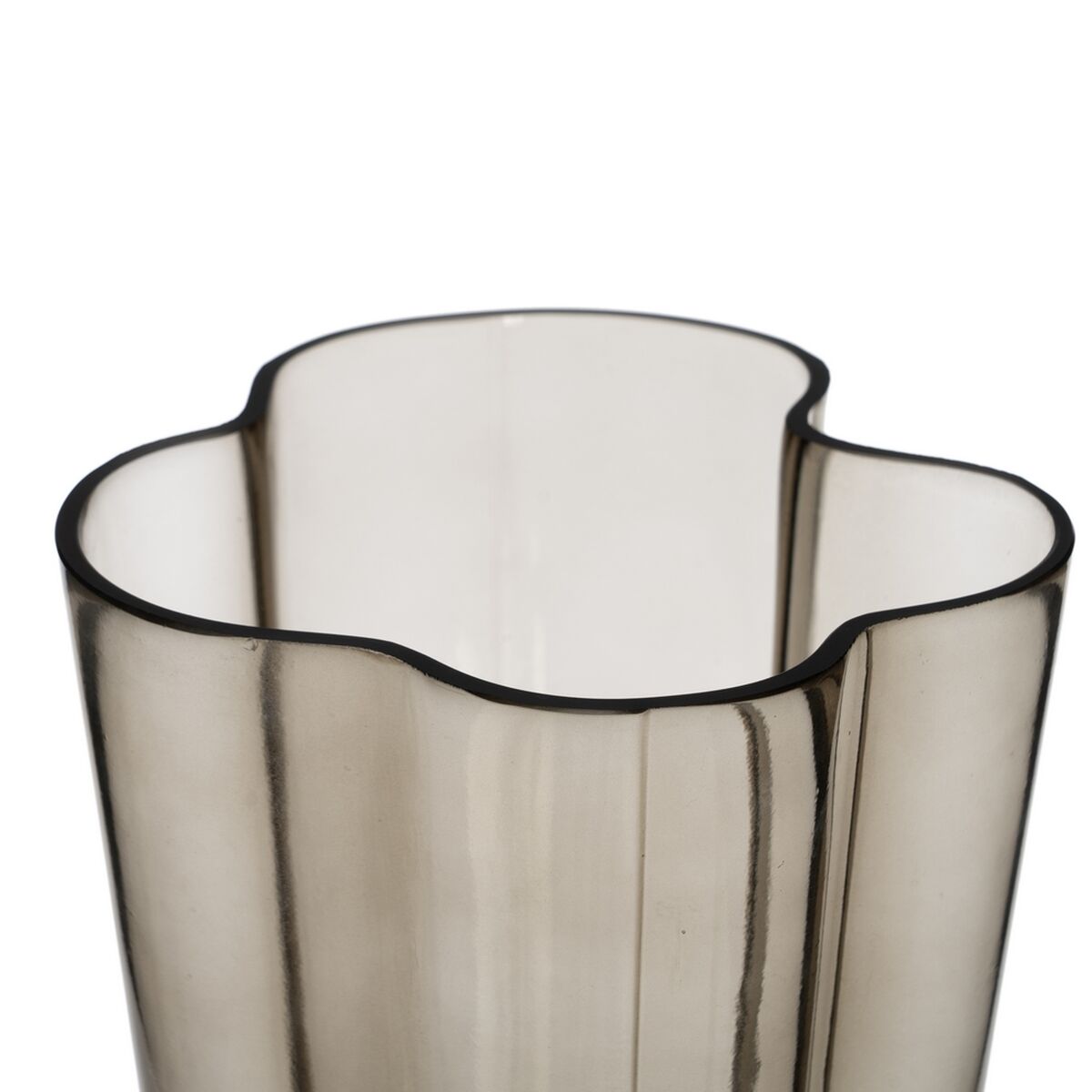 Vase Grau Kristall 15,5 x 15 x 25 cm