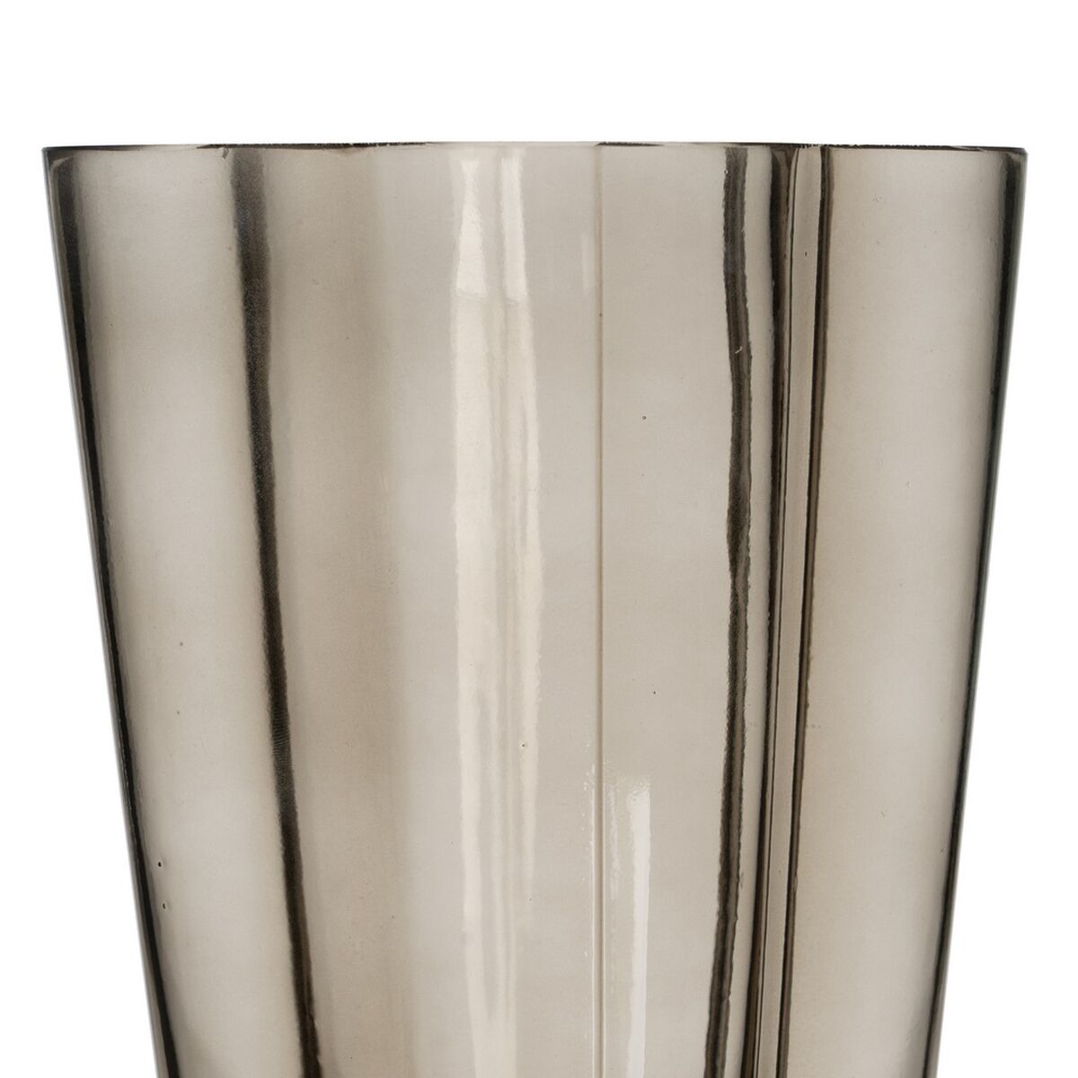 Vase Grau Kristall 15,5 x 15 x 25 cm