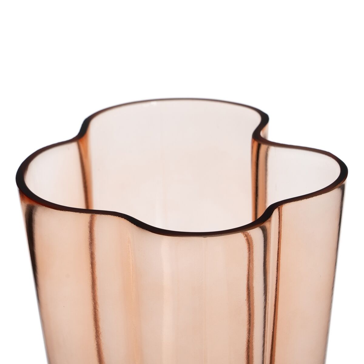 Vase Braun Kristall 15,5 x 15 x 30 cm