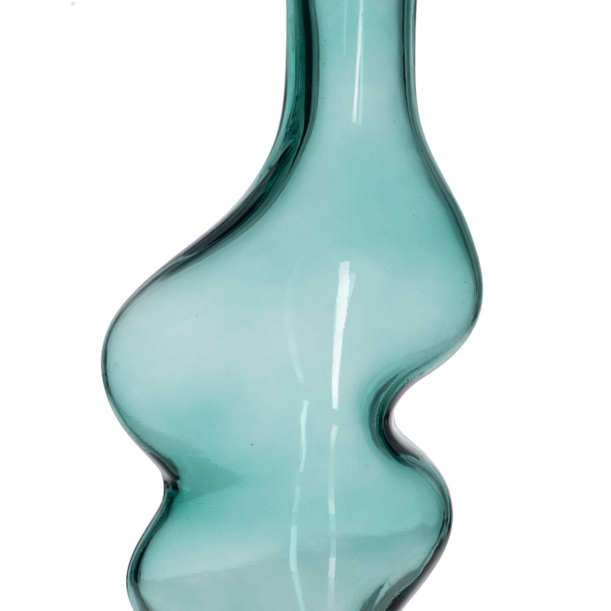 Vase grün Kristall 12,5 x 10 x 25 cm