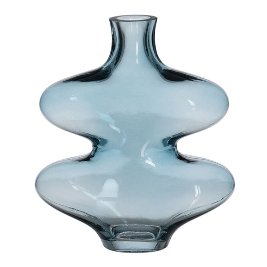 Vase Blau Kristall 18 x 7,5 x 21,5 cm