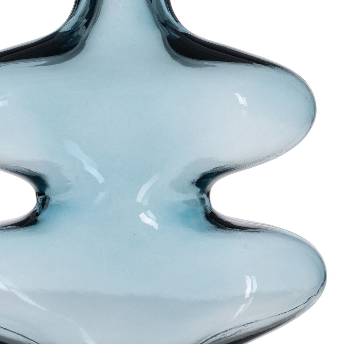 Vase Blau Kristall 18 x 7,5 x 21,5 cm