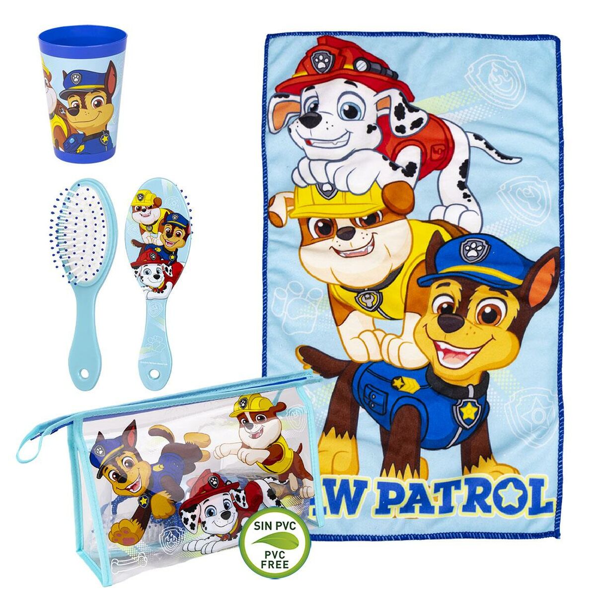 Kinder Reisetoilettengarnitur The Paw Patrol 4 Stücke Hellblau