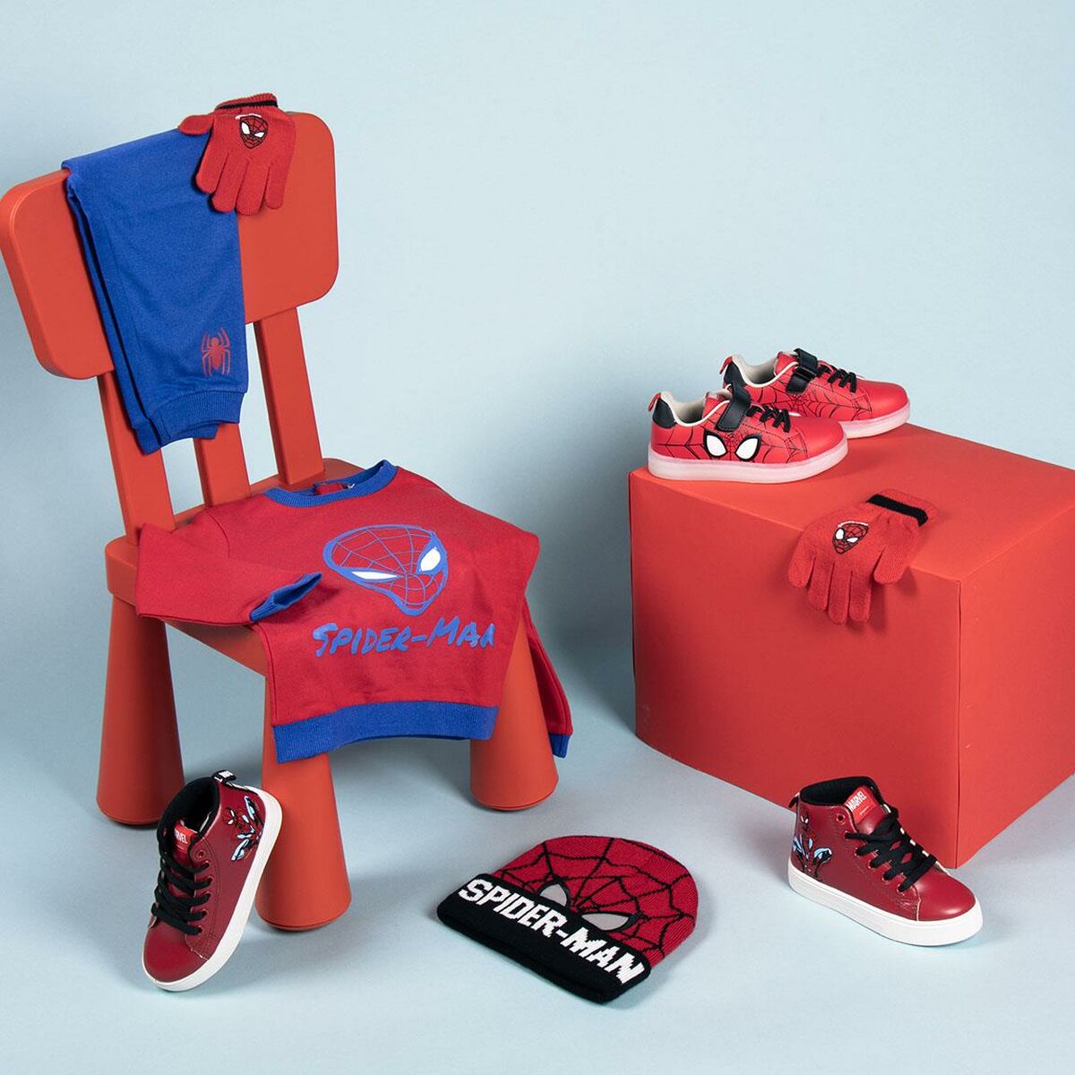 Handschuhe Spiderman Rot