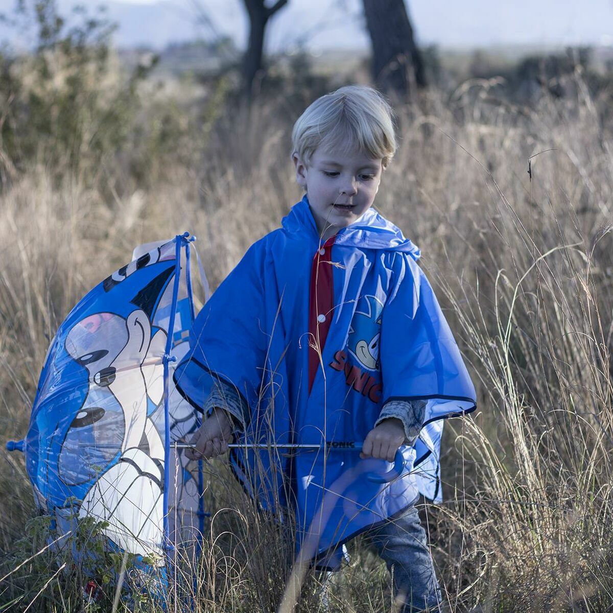 Wasserfeste Poncho mit Kapuze Sonic