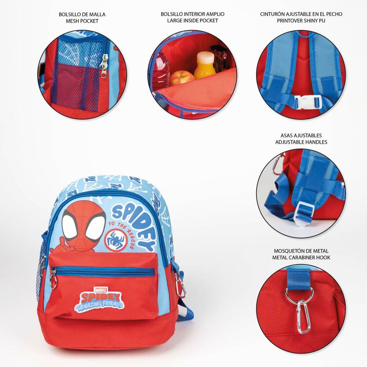 Wanderrucksack Spidey Für Kinder 25 x 27 x 16 cm Rot 23 x 27 x 15 cm