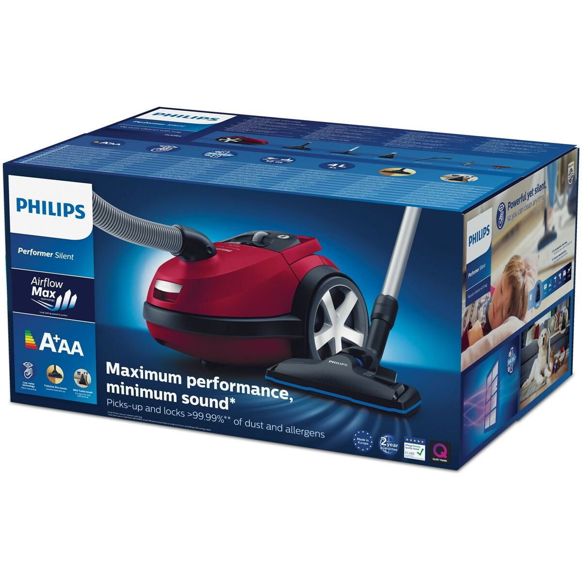 Staubsauger mit Beutel Philips FC8784/09 Schwarz Rot Schwarz/Rot 750 W 650 W